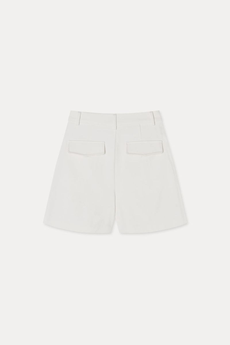 Cotton Twill Shorts_White
