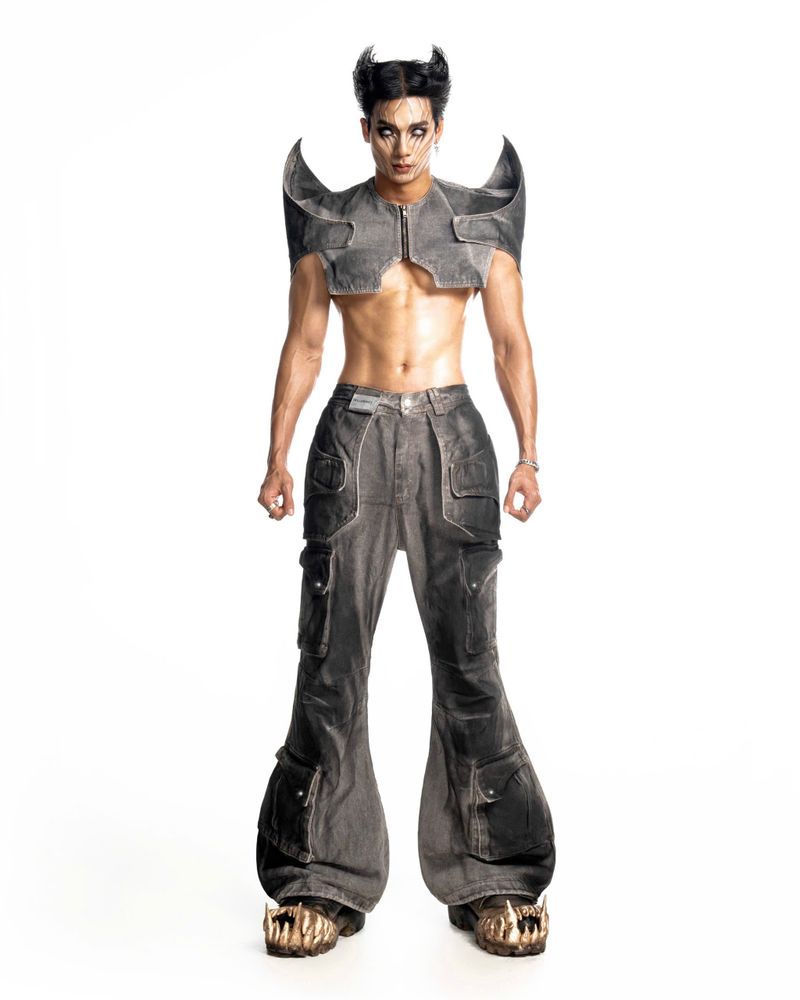 DKILLUMINATE（ディーケーイルミネイト）の「DARK SAGE DENIM FLARE PANTS（Pants）」