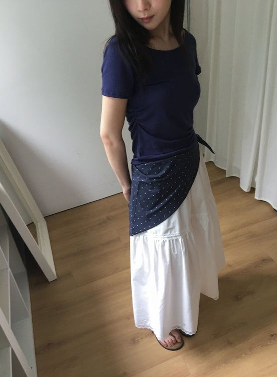 Mirato Lace Shirring Banding Long Skirt