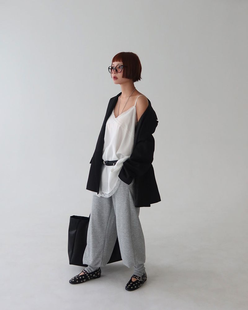 Warmer Layered Wide Jogging Pants
