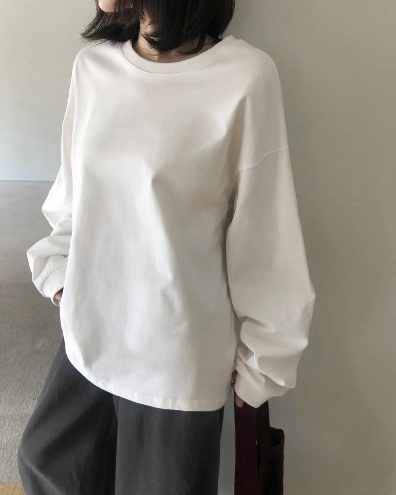 [ORIGINAL] Rosette Loose-Fit Lettering Long-Sleeve