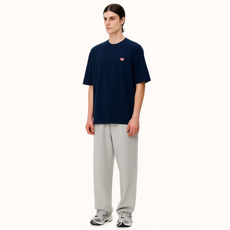 ハートバイカーパッチTシャツ ネイビー(MAN)