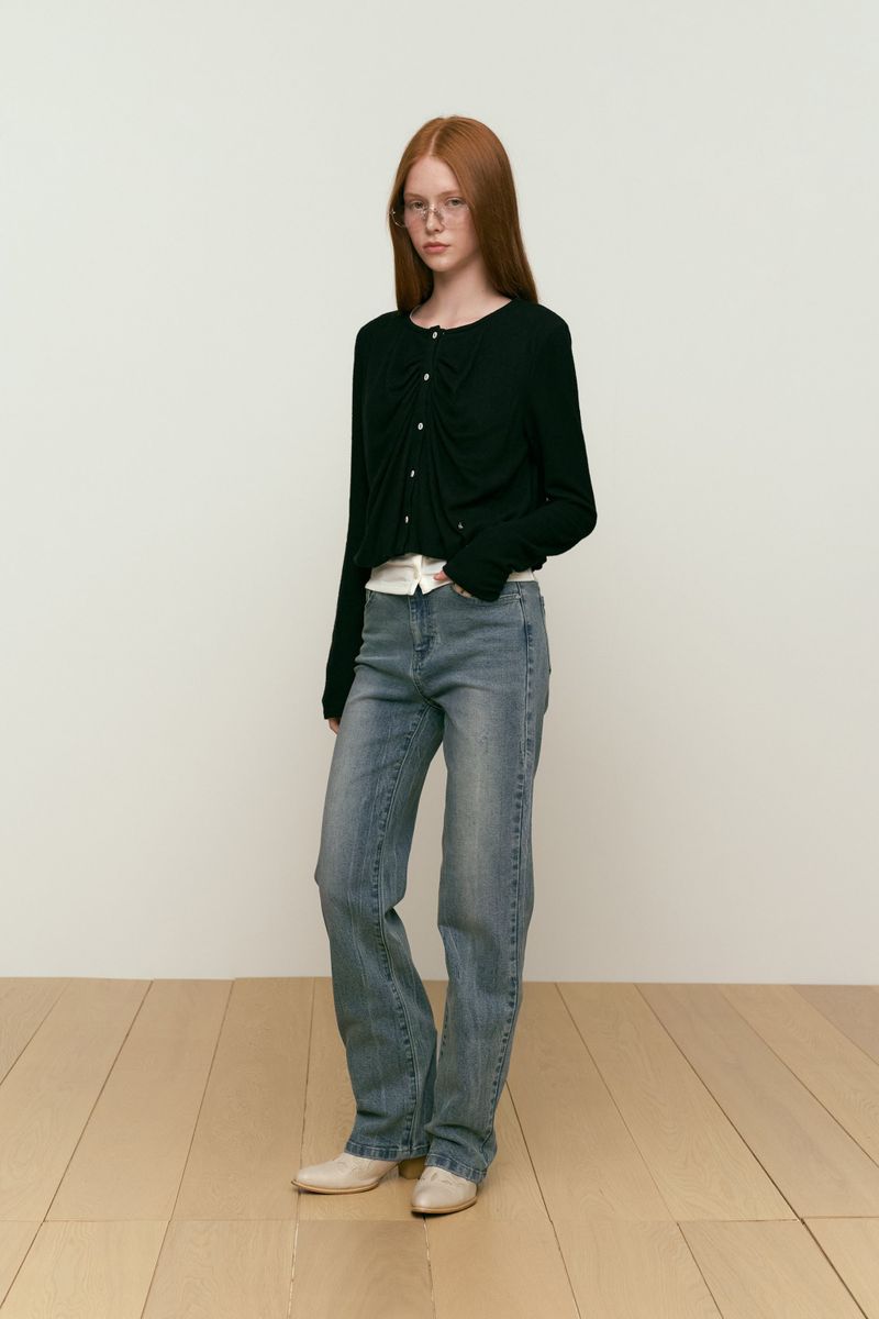CHERRY SPAN SLIM-FIT DENIM PANTS [BLUE]