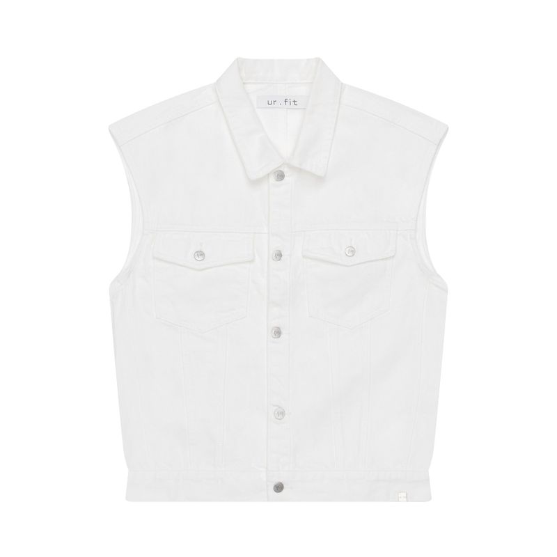 LOOSE FIT WHITE DENIM VEST code 21011
