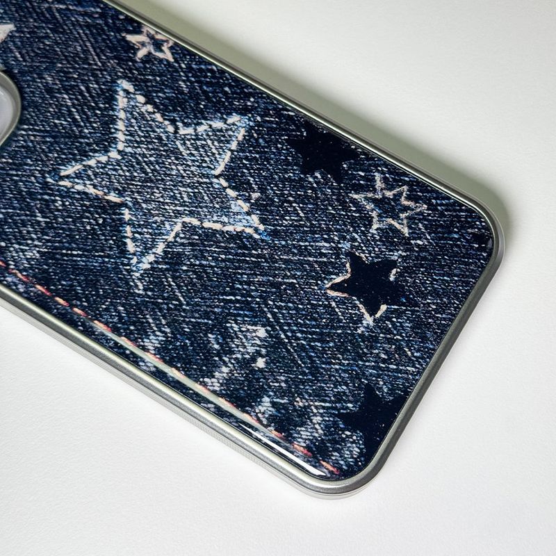Faded Denim Stardust Phone Case Dark Indigo (SV_Epoxy)