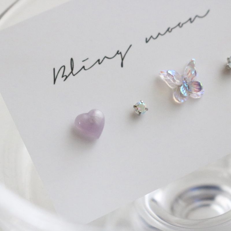 [4 set] jelly butterfly piercing set