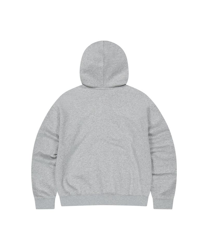 BASIC LOGO ZIP-UP HOODIE_GREY