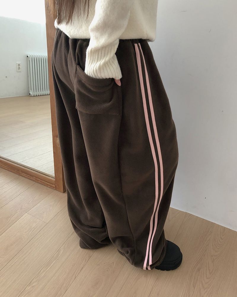 Rimo Fleece Track Wide Pants