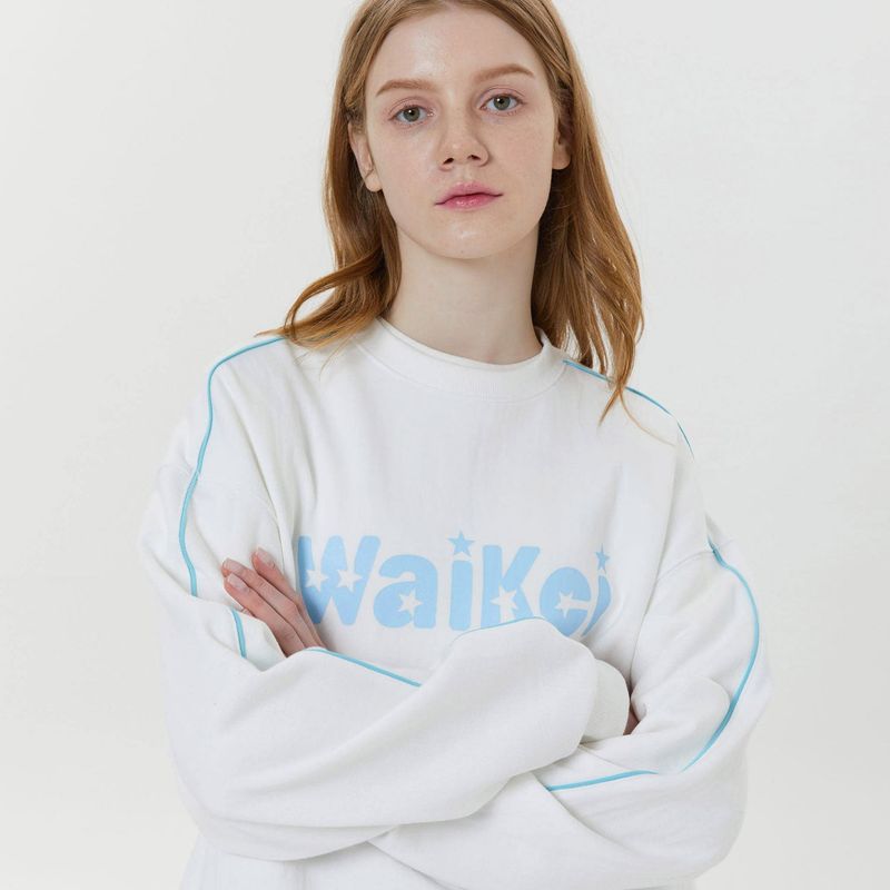 (NO napping) Piping star logo sweatshirts