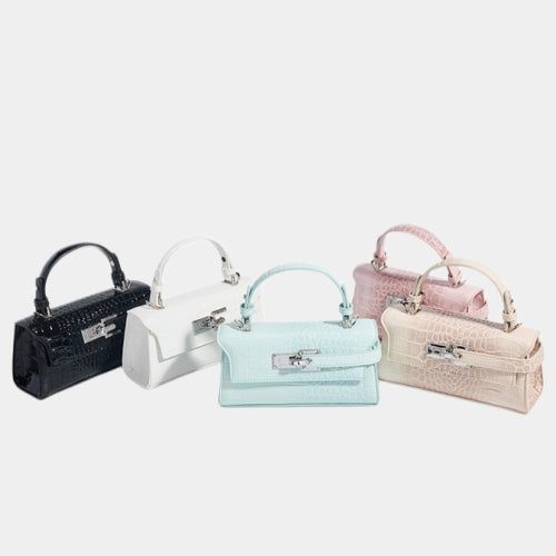 La mode MAQI（ラ モード マキ）の「Crocodile Leather Square Shoulder Crossbody Bag（Bags）」