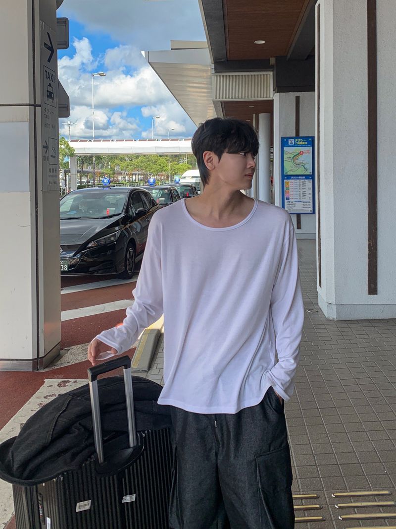 Maison Boat Neck Long Sleeve Tee