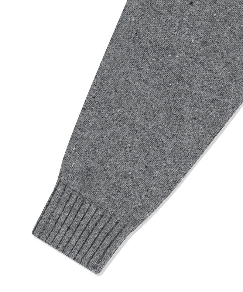 BASIC LOGO NEP KNIT SWEATER