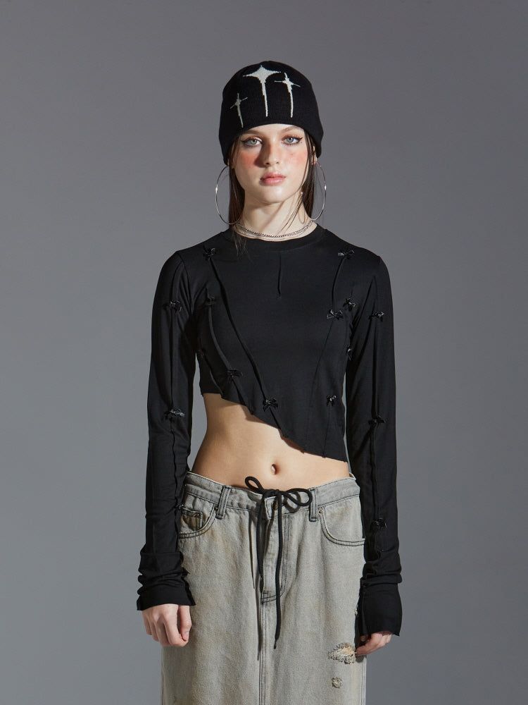 GATELESS（ゲートレス）の「MINI RIBBON T-SHIRT（Tops）」
