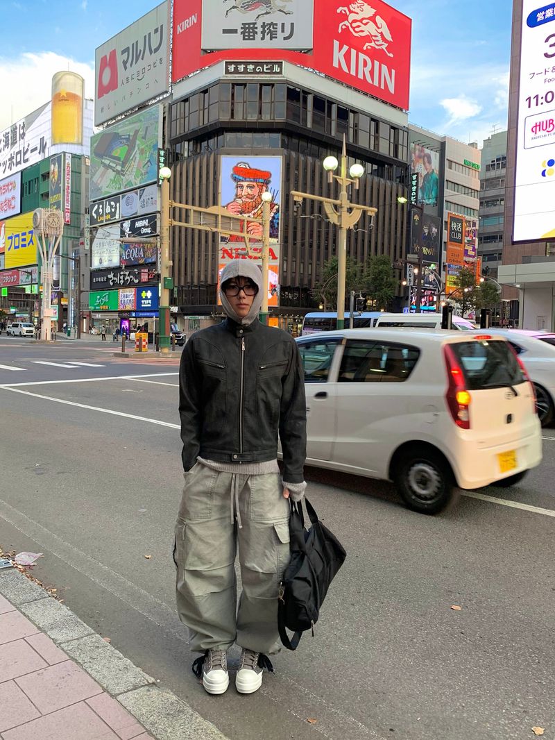 DISCERNMENT（ディサーンメント）の「Scratch vaping cropped leather JK（Jackets/Outerwear）」