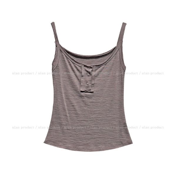 Ropi Pocket Cutting Sleeveless Cardigan Set