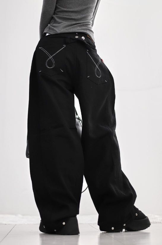 Utility loop wide pants