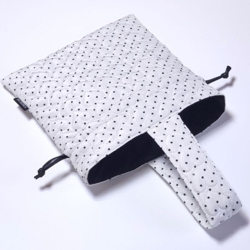 One Handle String Bag_Mini Dot White