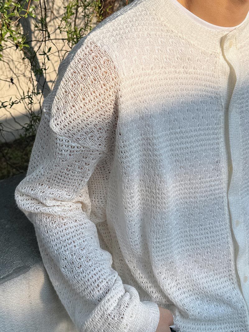 ASCLO Crochet See Through Cardigan (3color)