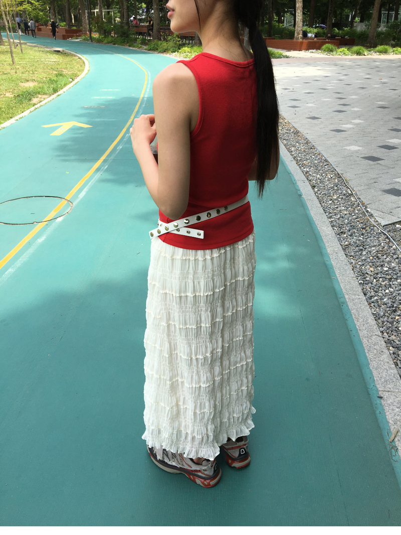 Tincture Ripple Long Skirt (2color)