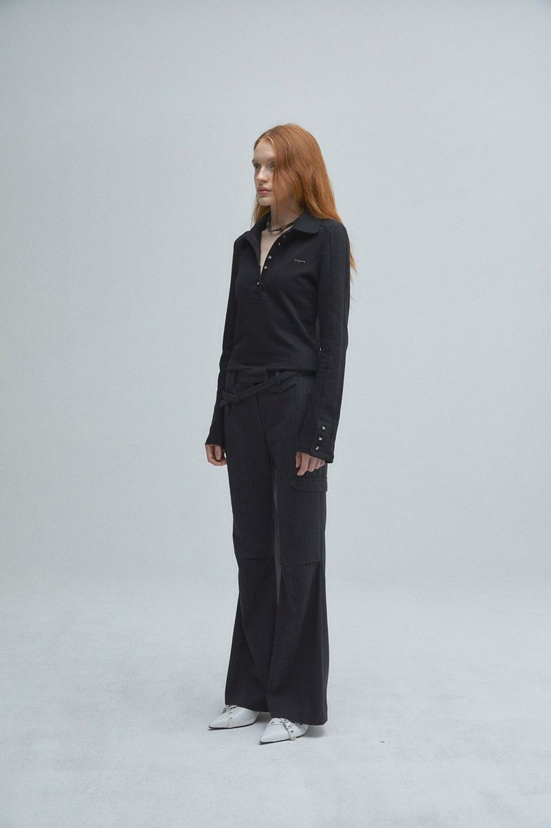 STRIPE BOOTS CUT PANTS