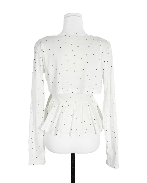 oreo ple big ribbon top + crop cd set