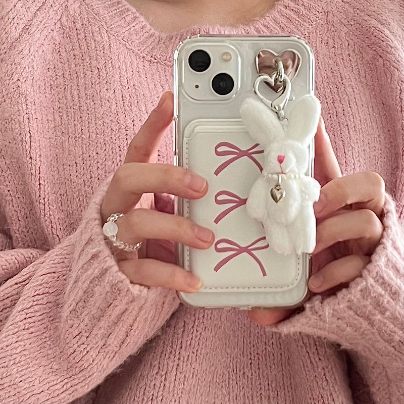 casecream（ケースクリーム）の「[MADE] Ballet core ribbon_pink triple [Macsafe card wallet] （Smartphone Accessories）」