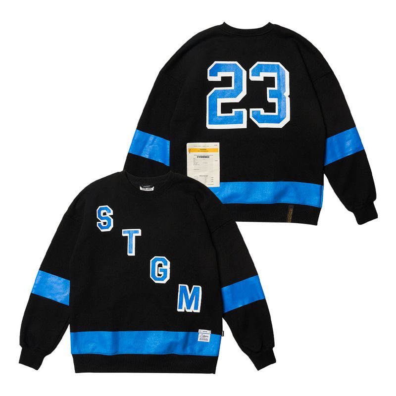 STIGMA(スティグマ)の「COLLEGE OVERSIZED CREWNECK BLACK / WHITE MELANGE(Tops)」