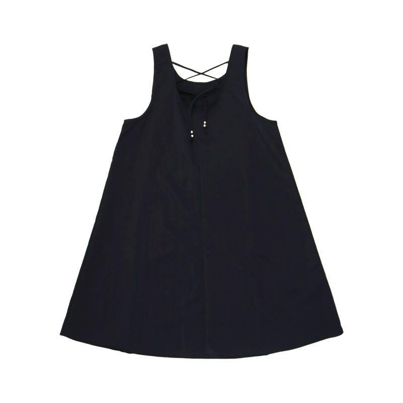 BACK RIBBON DRESS (2 COLORS)