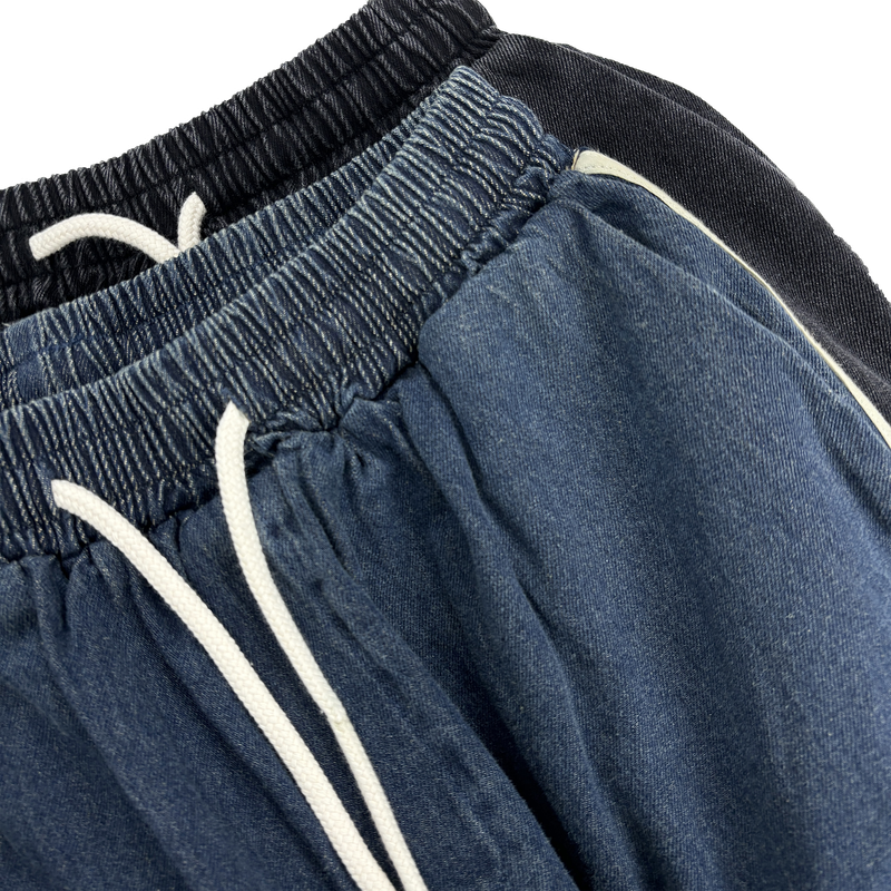  denim track cargo pants