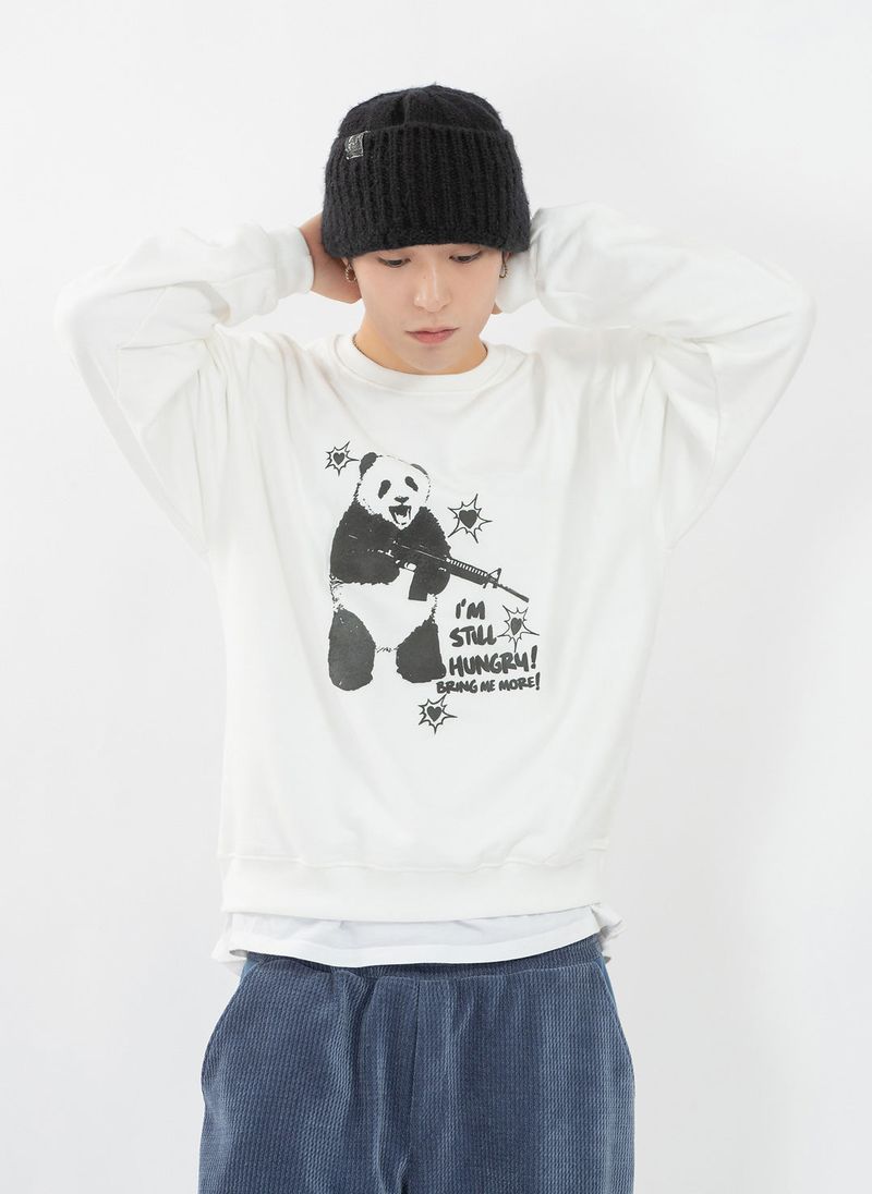 HUNGRY PANDA SWEATSHIRT (IVORY)