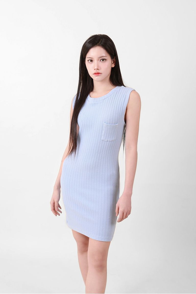 cattline(カトリーヌ)の「Simple Sleeveless Mini Onepiece Blue(Dresses)」