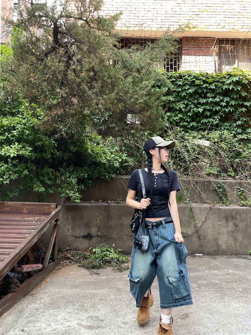 Origin Vintage Cargo Denim Bermuda Pants