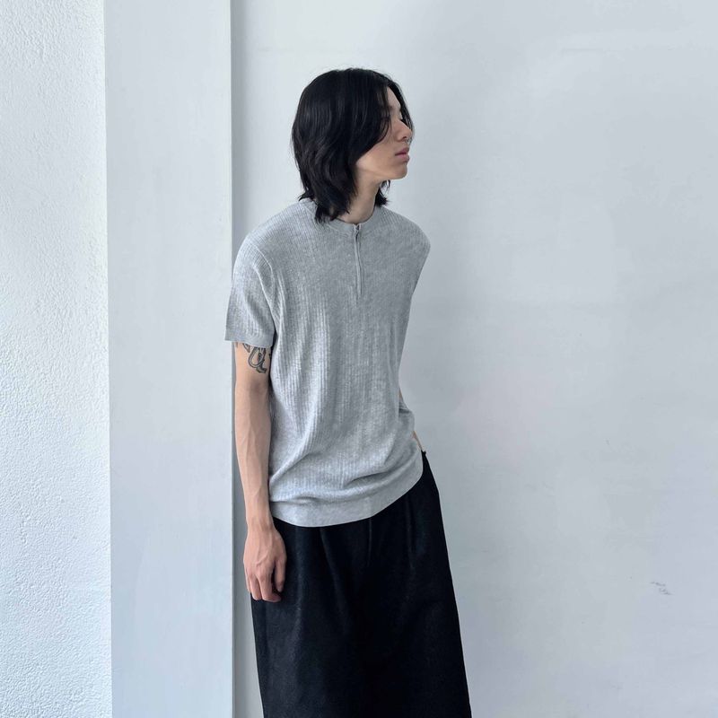 Sharp Silhouette Half-Zip Polo