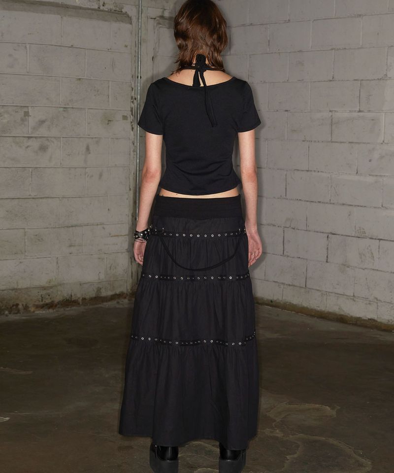Double Layered Halter Top (BLACK)