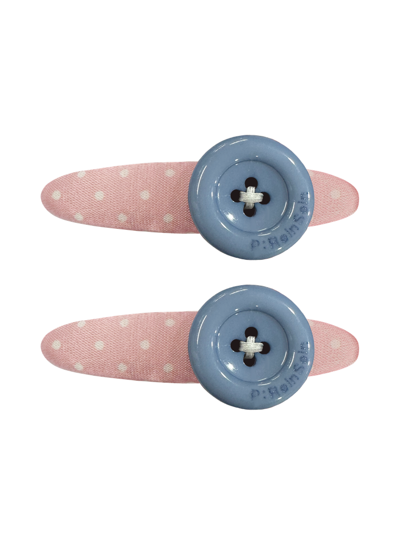 Dot button hair pin [2pcs set]