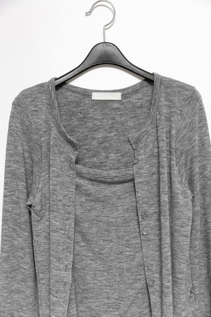 melange layered cardigan top(3colors)