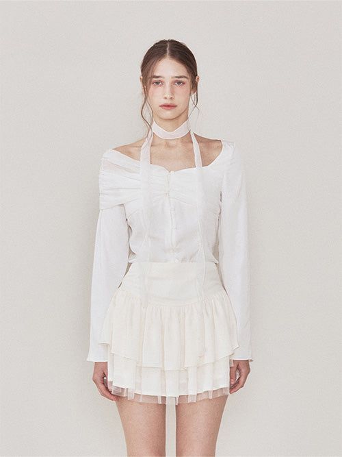 Not your rose（ノットユアローズ）の「Chloe blouse (Ivory)（Tops）」