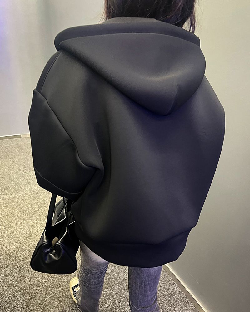 AE BULKY HOODIE ZIPUP_BLACK