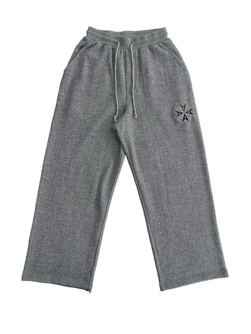 WANGXINGYU（ワンシンユー）の「WOOL-LIKE TEXTURE FOUR-COLOR FLOCKED DENIM PATCH EMBROIDERY SWEATPANTS（Pants）」