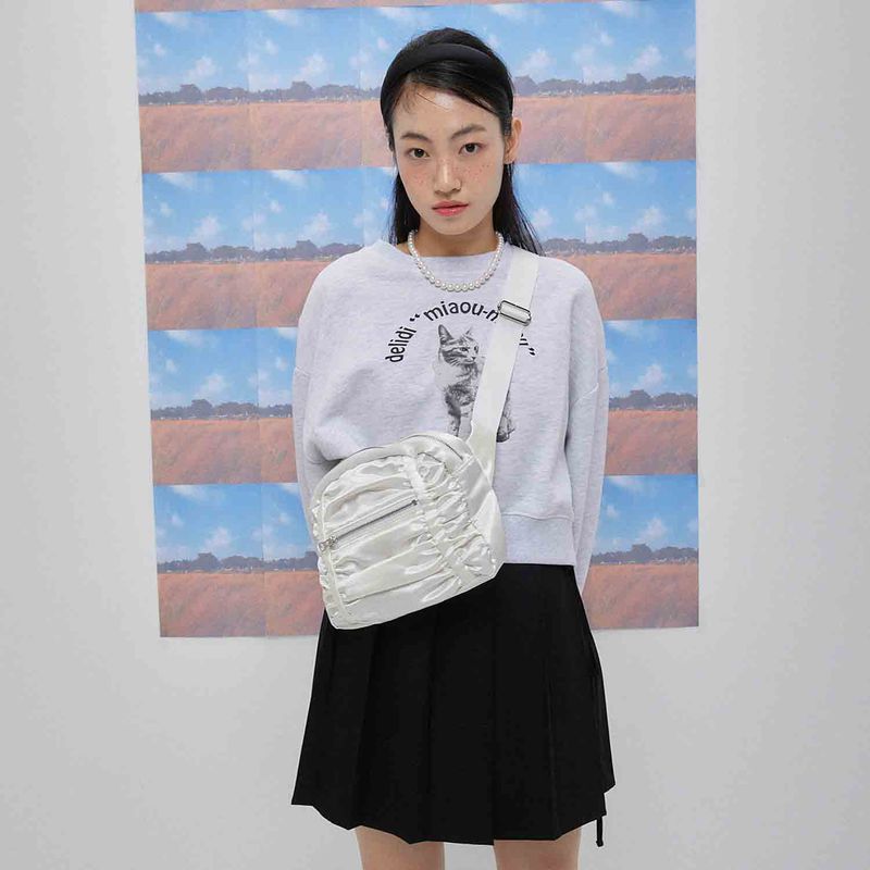 delidi(ディライディ)の「Luna shirring cross baga (ivory)(Bags)」