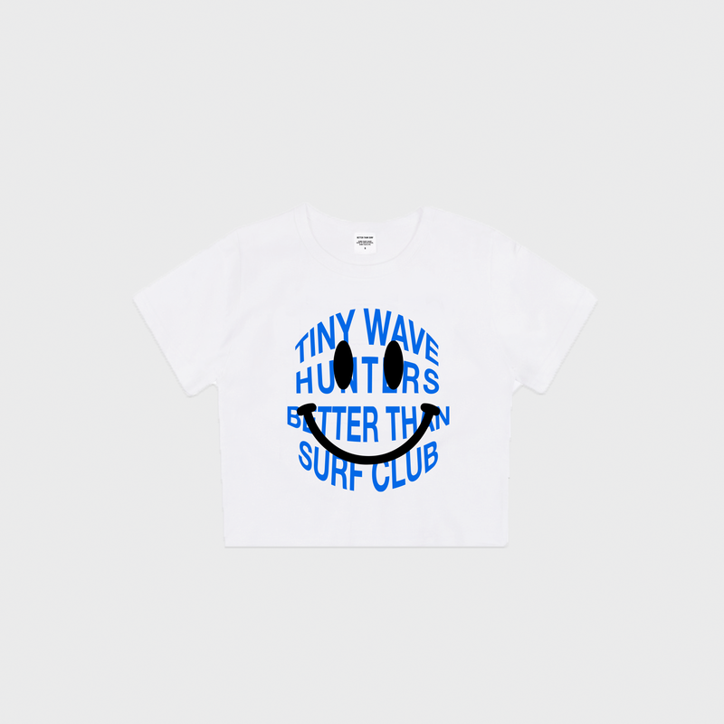 BETTER THAN SURF(べターザンサーフ)の「SMILE KOOKS CLUB CROP TEE - BLUE(Tops)」