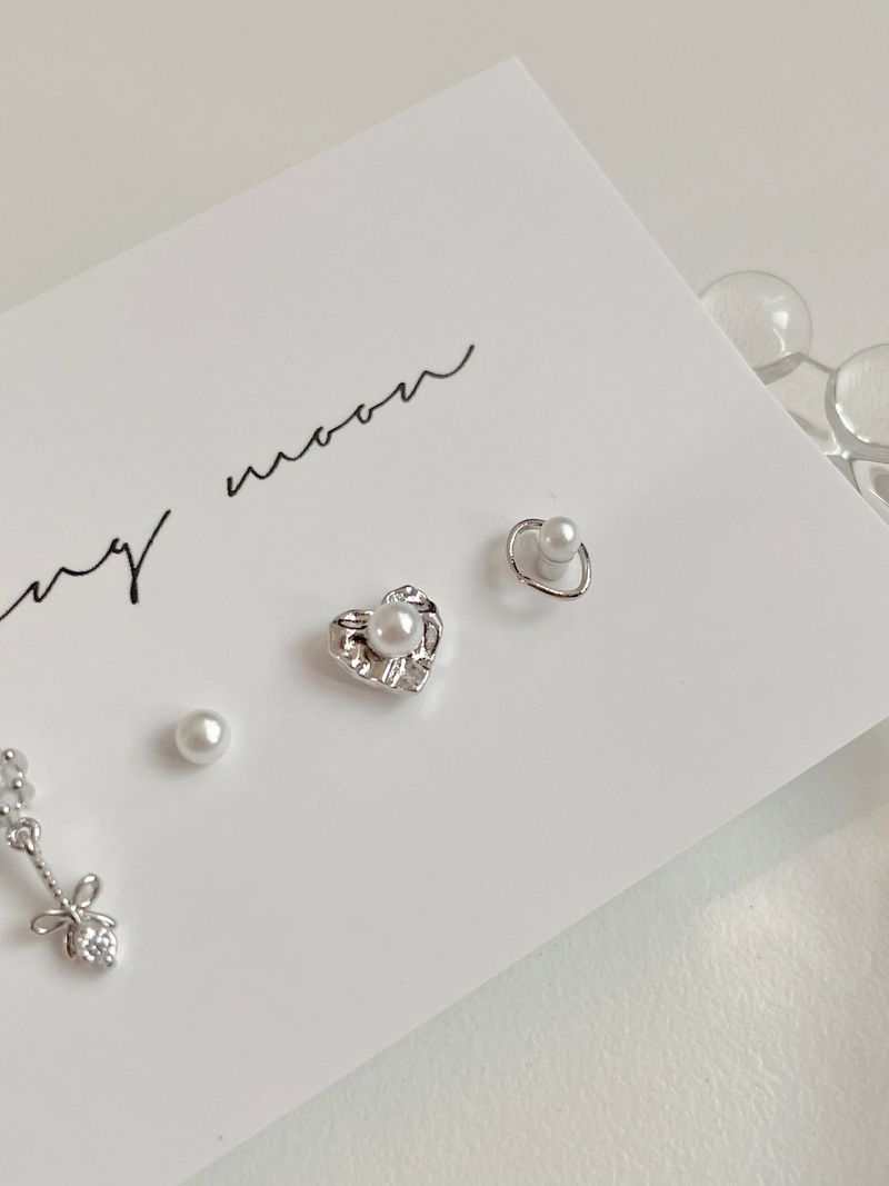 [4 set] innocent pearl piercing set