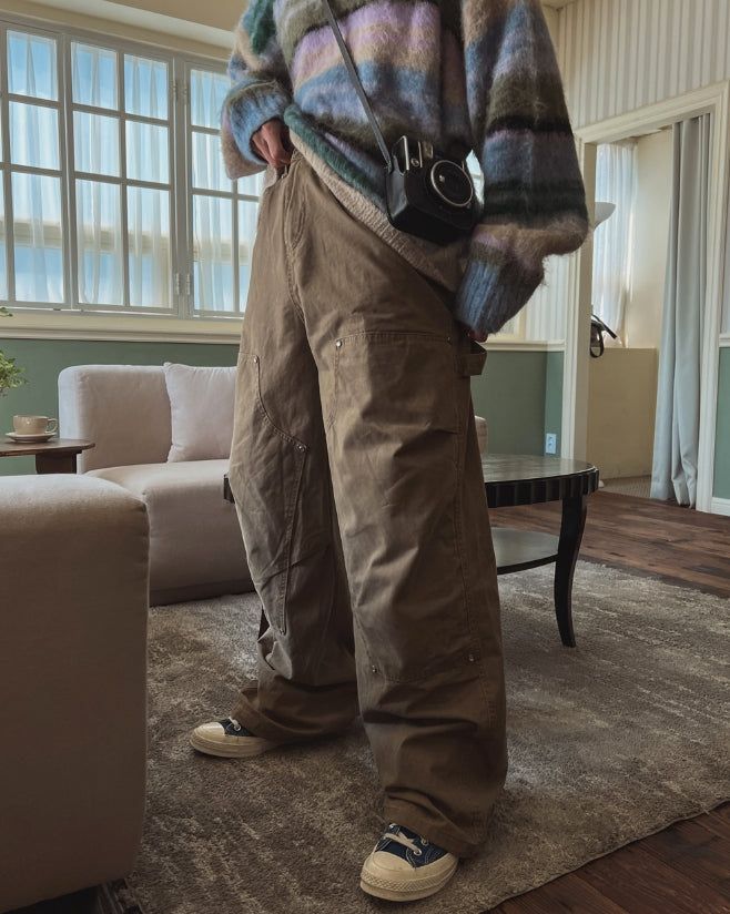 Lighton Washed Double Knee Pants