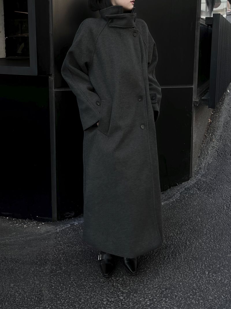 city high neck long coat (2color)