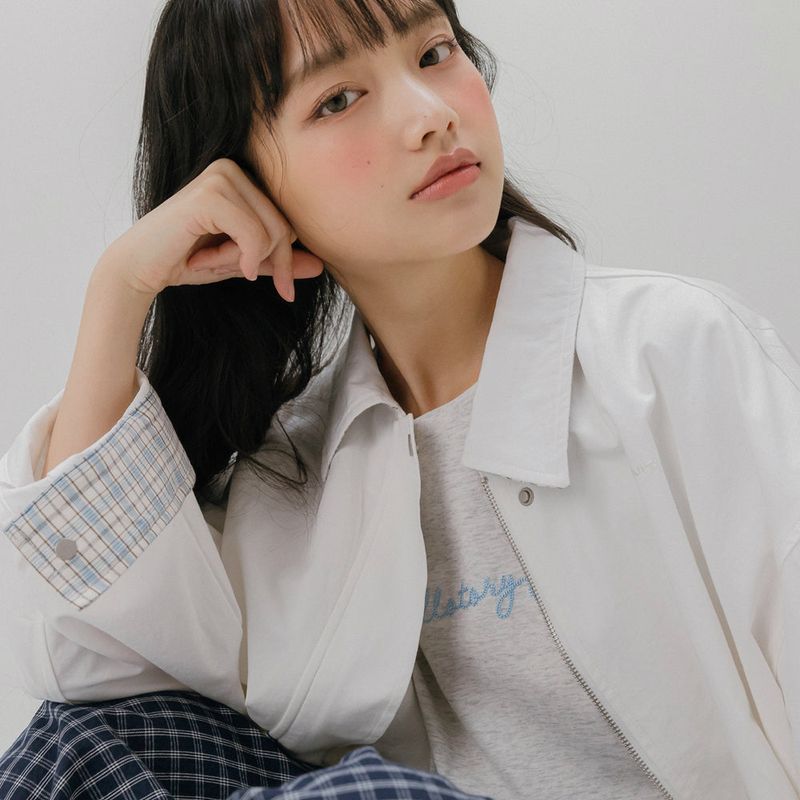 COTTON BLOUSON JACKET (WHITE)