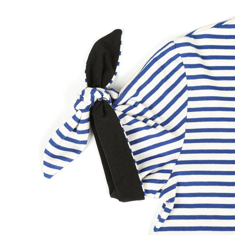 Stripe knot t-shirt (COBALT BLUE)