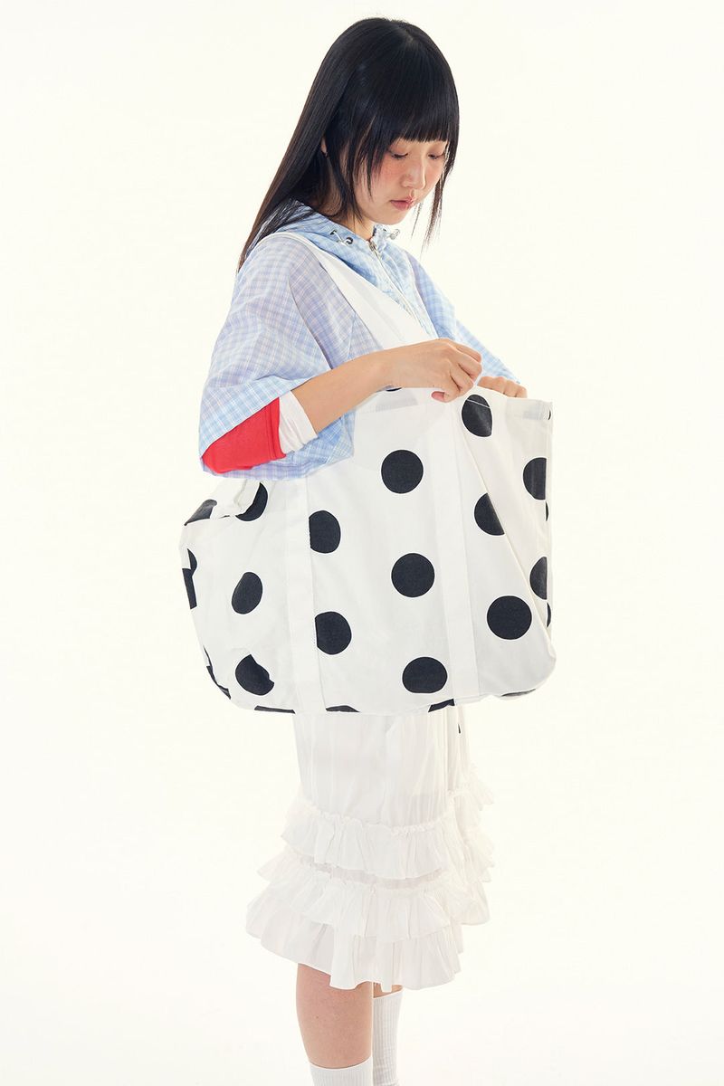 Dot cotton tote bag