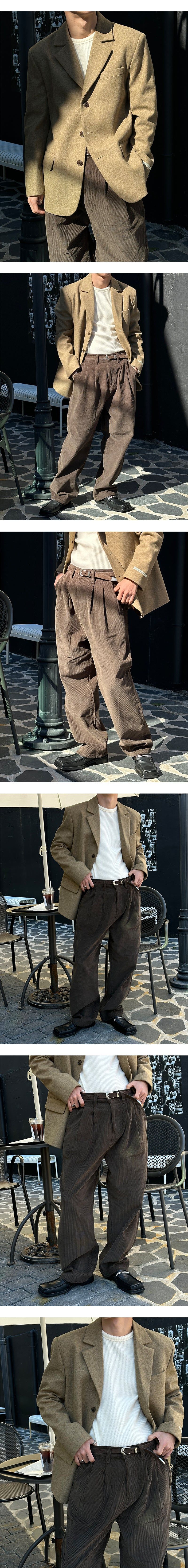 [F/W] Hard wool 3buttton blazer(2color)