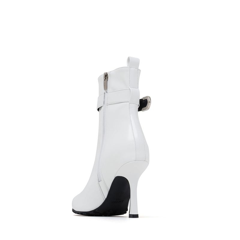 Buckle Slim Walker Heel(White)