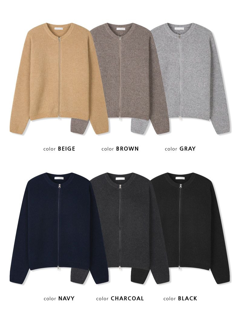 Maki Knitted Zip Up